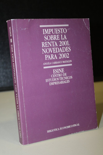 Portada del libro de Impuesto sobre la renta 2001. Novedades para 2002