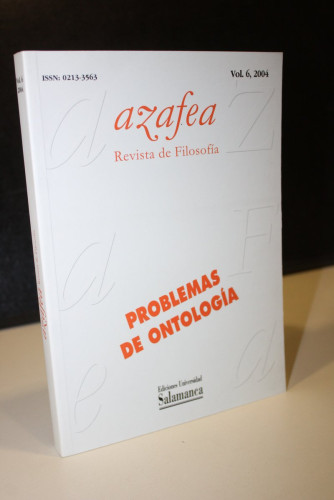 Portada del libro de Azafea. Revista de Filosofía. Vol. 6, 2004.- Problemas de ontología.