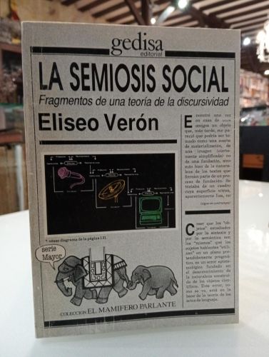 Portada del libro de La semiosis social. Fragmentos de una teoría de la discursividad.