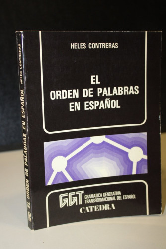 Portada del libro de El orden de palabras en español