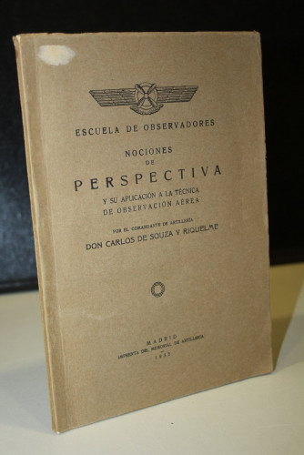 Portada del libro de Nociones de Perspectiva y su aplicación a la técnica de observación aérea