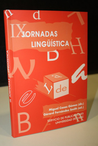 Portada del libro de IX Jornadas de Lingüística.- Servicio de Publicaciones de la Universidad de Cádiz.