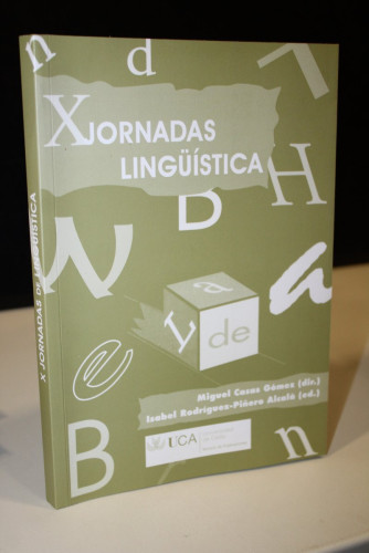 Portada del libro de X Jornadas de Lingüística.- Servicio de Publicaciones de la Universidad de Cádiz.