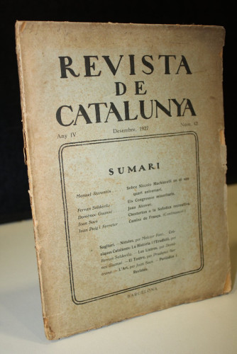 Portada del libro de Revista de Catalunya. Volum VII. Any IV. Desembre, 1927. Núm 42.