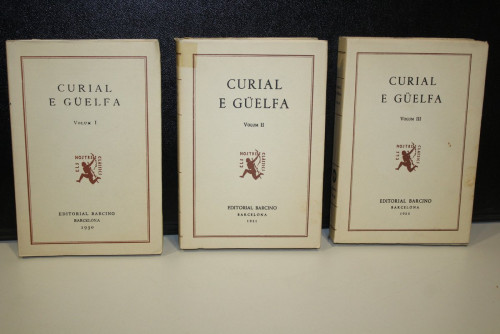 Portada del libro de Curial e Güelfa.- 3 Volums.