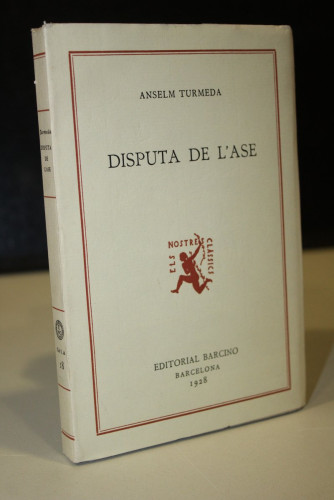 Portada del libro de Disputa de l'Ase.- Turmeda, Anselm.