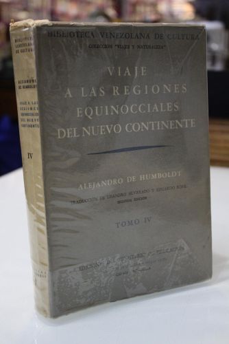 Portada del libro de Viaje a las regiones equinocciales del Nuevo Continente. Tomo IV.