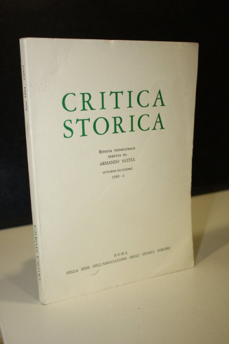 Portada del libro de Critica Storica. Ottobre-Dicembre, 1989-4.