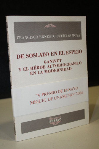 Portada del libro de De soslayo en el espejo. Ganivet y el héroe autobiográfico en la modernidad.