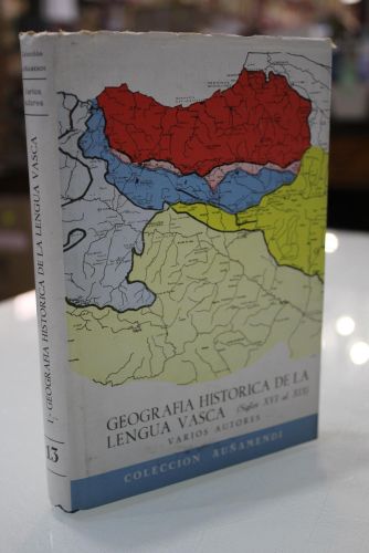 Portada del libro de Geografía histórica de la lengua vasca. (Siglos XVI al XIX)