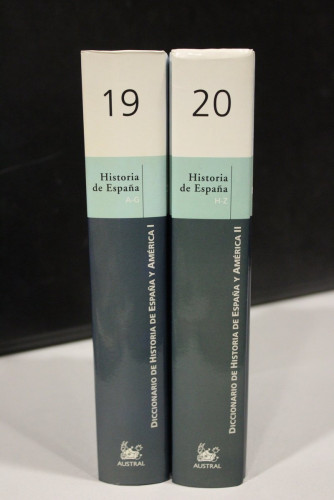 Portada del libro de Historia de España, 19, 20. Diccionario de Historia de España y América, I (A-G) y II (H-Z).- Dos tomos.