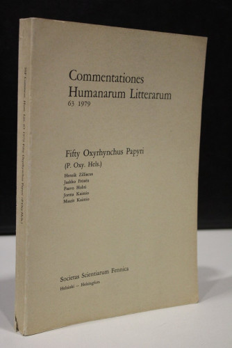 Portada del libro de Commentationes Humanarum Litterarum, 63 1979.- Fifty Oxyrhynchus Papyri.