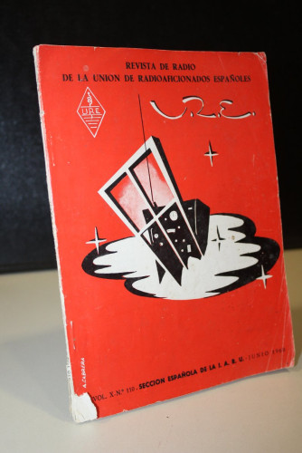 Portada del libro de U.R.E. Revista de Radio de la Unión de Radioaficionados Españoles. Vol. X. Nº. 110. Junio 1960.