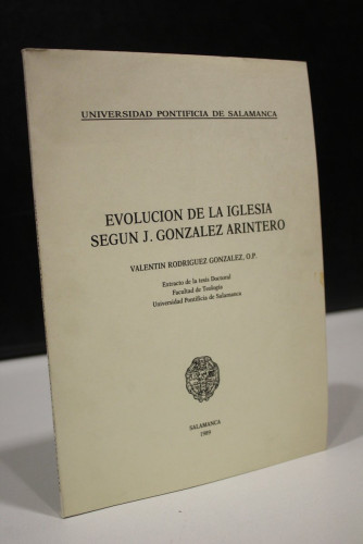 Portada del libro de Evolución de la Iglesia según J. González Arintero