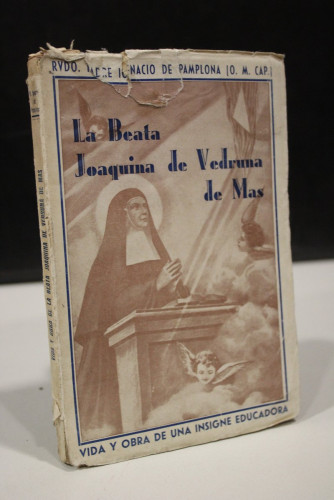 Portada del libro de La Beata Joaquina de Vedruna de Mas. Vida y obra de una insigne educadora.- Pamplona, Ignacio de.