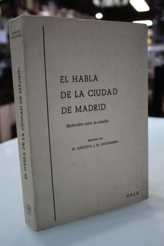 Portada del libro de El habla de la ciudad de Madrid. Materiales para su estudio.