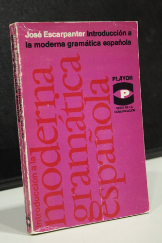 Portada del libro de Introducción a la moderna gramática española