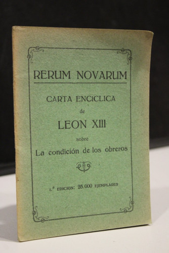 Portada del libro de Carta encíclica de León XIII sobre La condición de los obreros