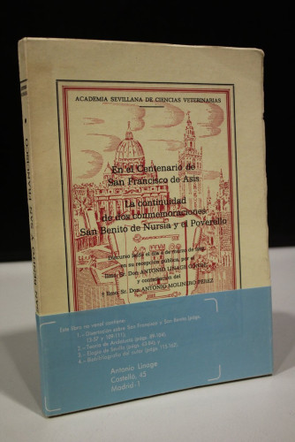 Portada del libro de En el Centenario de San Francisco de Asís. La continuidad de dos conmemoraciones: San Benito de Nursia...