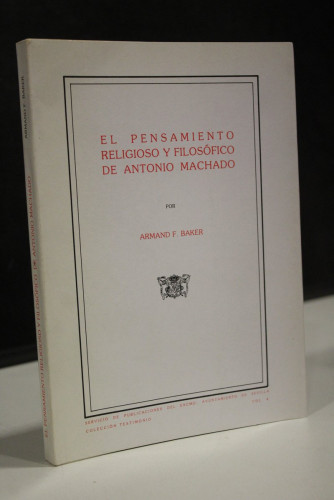 Portada del libro de El pensamiento religioso y filosófico de Antonio Machado