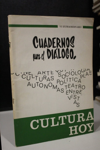 Portada del libro de Cuadernos para el Diálogo, VI Extraordinario. Cultura Hoy.