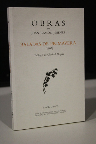 Portada del libro de Baladas de primavera (1907).- Obras de Juan Ramón Jiménez, 6.