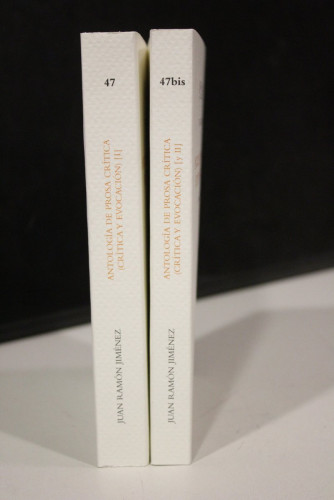 Portada del libro de Antología de prosa crítica(Crítica y evocación), I y II.- Dos tomos.- Obras de Juan Ramón Jiménez, 47...