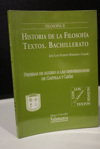 Portada del libro de Filosofía II. Historia de la Filosofía. Textos. Bachillerato. Pruebas de Acceso a las Universidades...