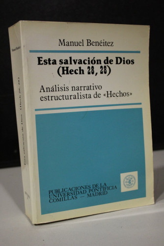 Portada del libro de Esta salvación de Dios (Hech 28,28). Análisis narrativo estructuralista de 