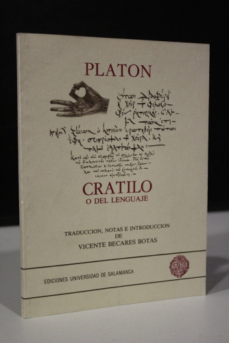 Portada del libro de Crátilo o del lenguaje.- Platón.- Ediciones Universidad de Salamanca.