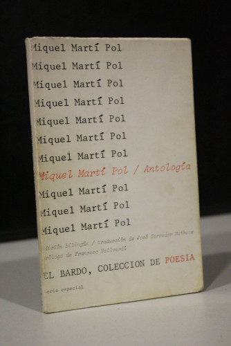 Portada del libro de Antología (1966-1973).- Martí Pol, Miquel.- Edición bilingüe.