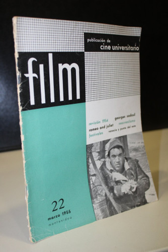 Portada del libro de Film. Publicación de Cine Universitario. Número especial, 22. Marzo 1955.