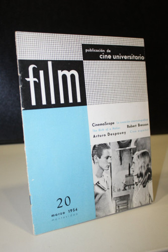 Portada del libro de Film. Publicación de Cine Universitario. Número 20. Marzo 1954.