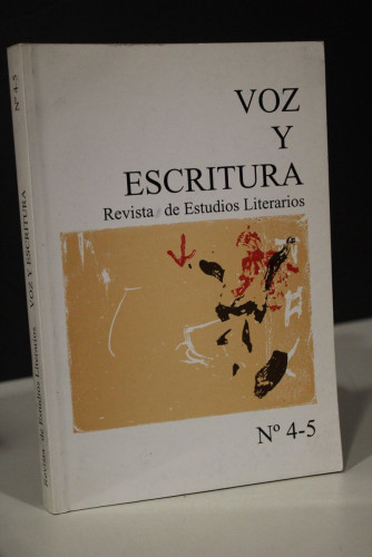 Portada del libro de Voz y Escritura. Nº 4-5. 2 Vol. Año IV.- Revista de Estudios Literarios.