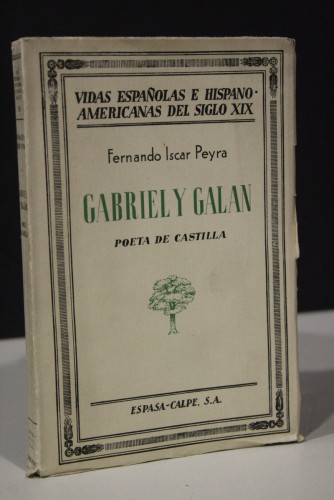 Portada del libro de Gabriel y Galán. Poeta de Castilla