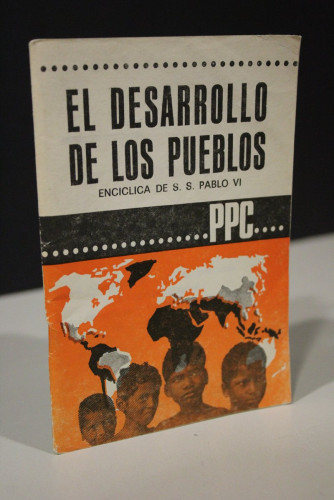 Portada del libro de El desarrollo de los pueblos. Encíclica de S.S. Pablo VI.