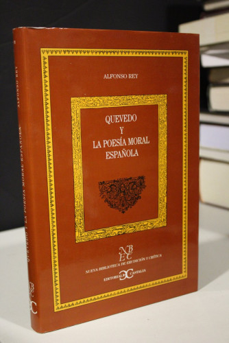 Portada del libro de Quevedo y la poesía moral española