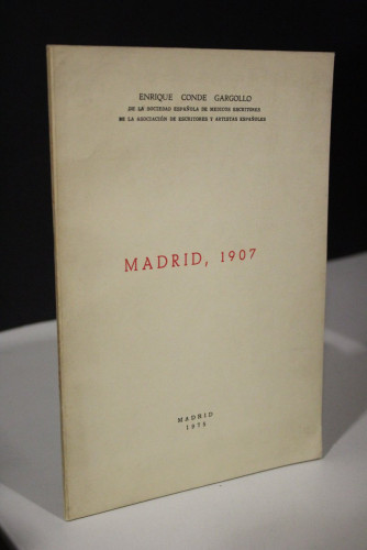 Portada del libro de Madrid, 1907.- Conde Gargollo, Enrique.- Dedicado.