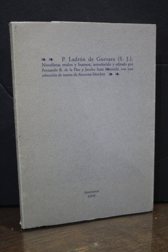 Portada del libro de Novelistas malos y buenos.- P. Ladrón de Guevara.