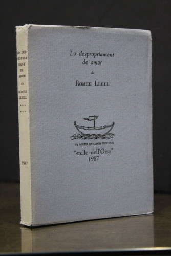 Portada del libro de Lo despropriament de amor.- Llull, Romeu.