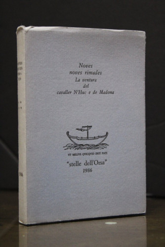 Portada del libro de Noves noves rimades. La ventura del cavaller N'Huc e de Madona.