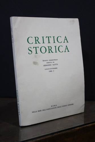 Portada del libro de Critica Storica. Luglio-Settembre, 1988-3.