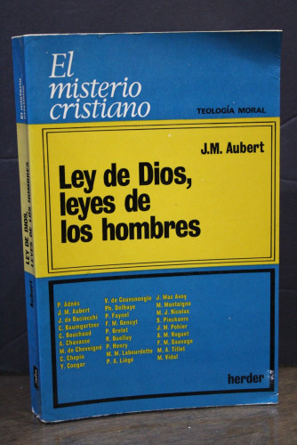 Portada del libro de Ley de Dios, leyes de los hombres