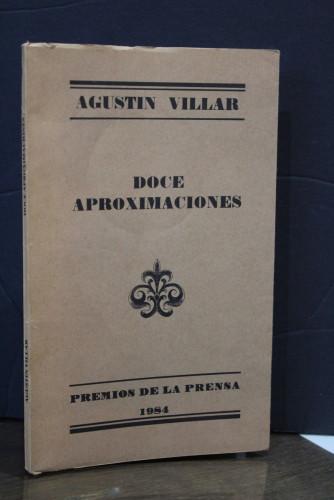 Portada del libro de Doce aproximaciones.- Villar, Agustín.- Dedicado.