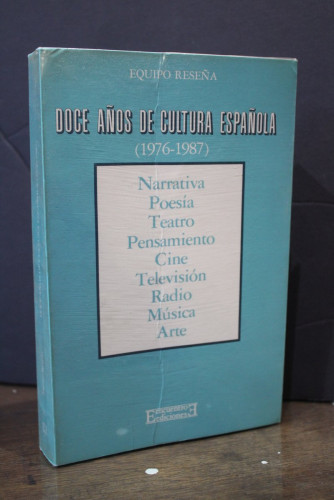 Portada del libro de Doce años de cultura española (1976-1987)