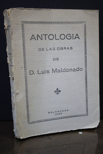 Portada del libro de Antología de las obras de D. Luis Maldonado.