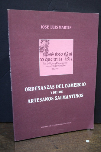 Portada del libro de Ordenanzas del comercio y de los artesanos salmantinos 1585