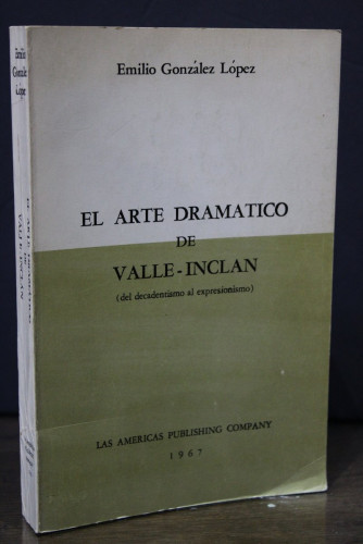 Portada del libro de Arte dramático de Valle-Inclán. (Del decadentismo al expresionismo)