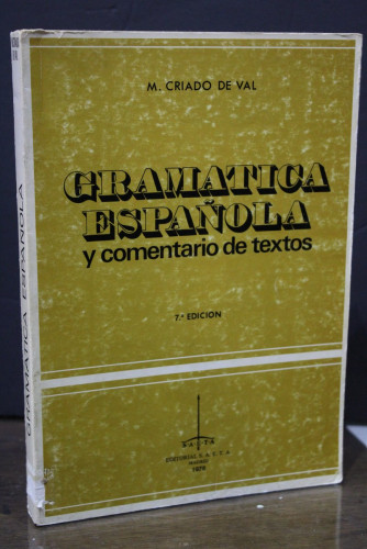 Portada del libro de Gramática española y comentario de textos