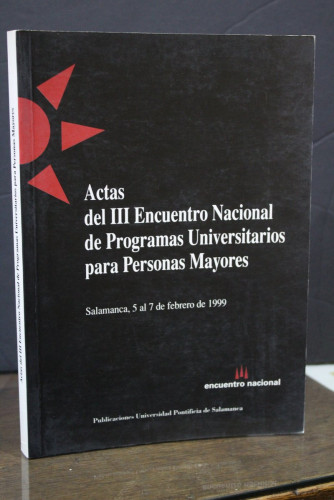 Portada del libro de Actas del III Encuentro Nacional de Programas Universitarios para Personas Mayores.